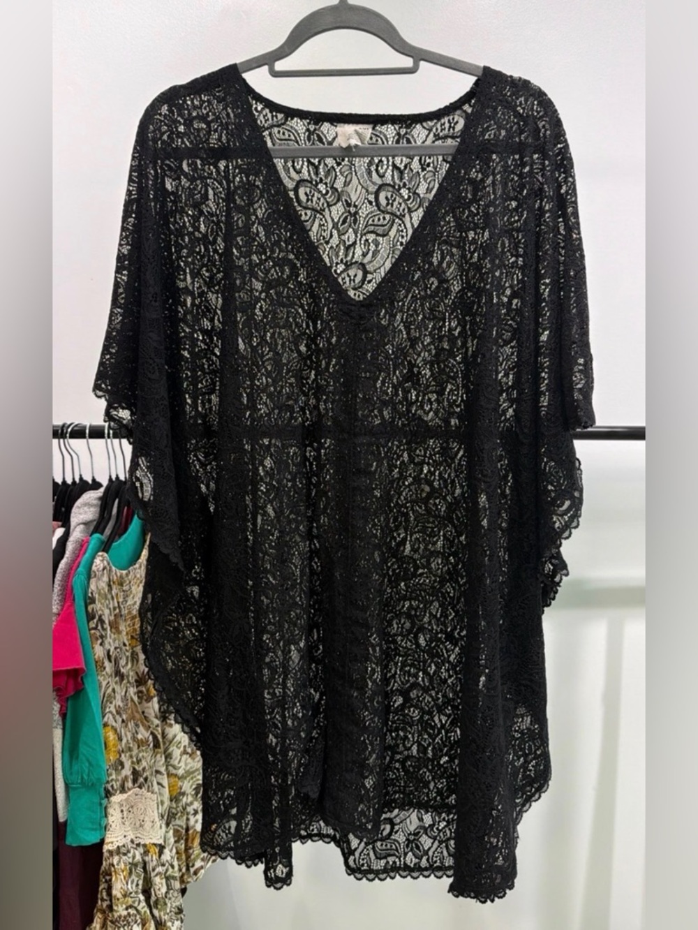 Black Lace Swim Coverup - 2XL